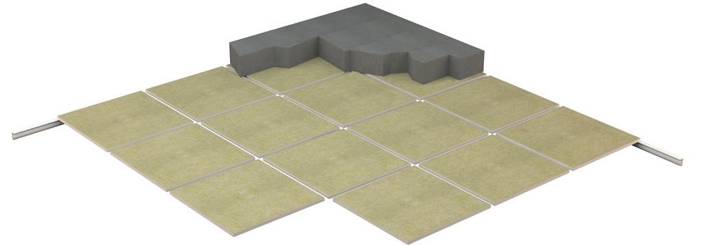 Rockfon System A Adhesive składa się z płyt sufitowych Rockfon o krawędzi A oraz kleju, odpowiedniego do różnych zastosowań i rodzajów stropu. Krawędź A może być szlifowana.
