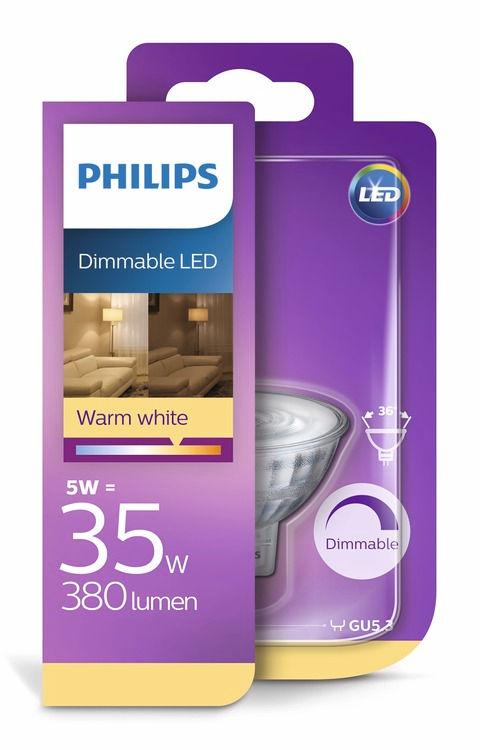PHILIPS LED Reflektor punktowy (z możliwością przyciemniania) 5 W (35 W) GU5.