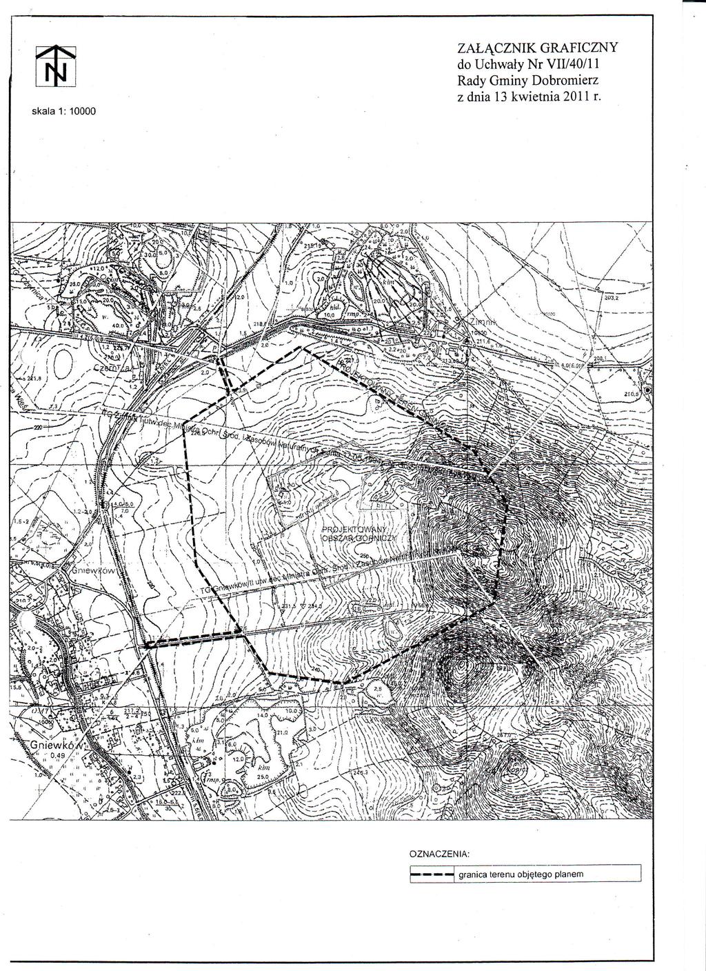 ZAŁĄCZNIK GRAFICZNY do UchwałyNr VII/40/11 z dnia13 kwietnia20il r. skala 1: 10000.\, \ /ł -,t.^\ i ił.l?,,7: \. if i {til}.#*! ii57 s. l\.. ŃiN *N.S --u" 1.