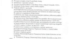 Ogłoszenie o II sesji