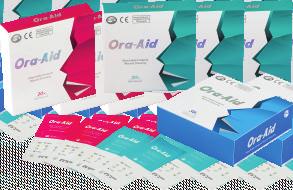 ORA AID SAMOPRZYLEPNY OPATRUNEK WEWN TRZUSTNY > Wykorzystywany przy zabiegach implantacji, ekstrakcji zêbów, leczeniu i zabiegach chirurgicznych przyzêbia, leczeniu ortodontycznym.