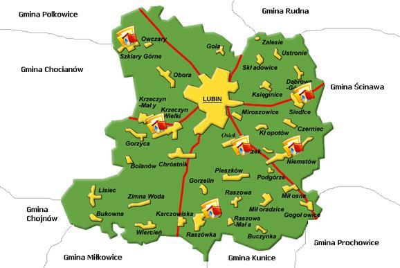 3 1. Krótka informacja o Gminie Lubin 1.1 Nazwa i adres Zamawiającego wraz z numerami telefonów Gmina Lubin Adres: Urząd Gminy w Lubinie ul. Władysława Łokietka 6, 59-300 Lubin tel.