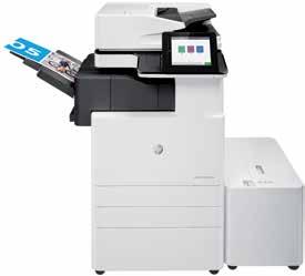 kolorowe urządzenia wielofunkcyjne Color LaserJet Managed MFP E77822dn Drukowanie i kopiowanie 22 str./min. mono i kolor, max format SRA3, dwie kasety po 520 ark., podajnik boczny 100 ark.