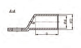 Końcówki rurowe z otworem inspekcyjnym typu o Tubular ring terminals with inspection hole o type Трубчатые наконечники с контрольным отверстием o Materiał: Cu. Pokrycie: cynowane galwanicznie.