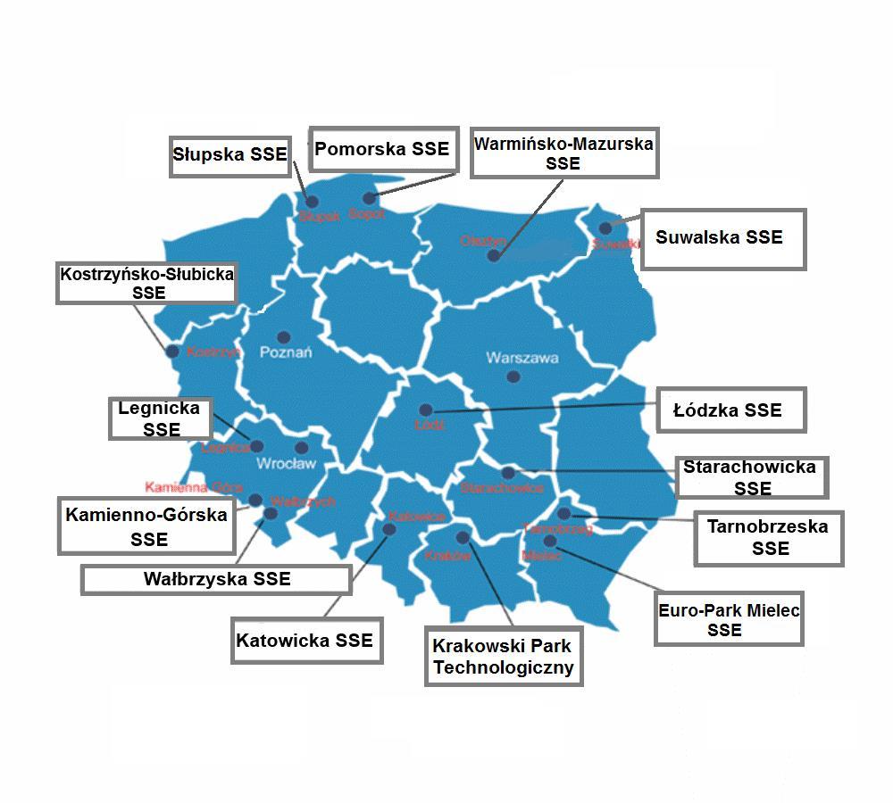 STREFY EKONOMICZNE W POLSCE Specjalna Strefa Ekonomiczna to wyodrębniona zgodnie z przepisami, niezamieszkała część terytorium Rzeczypospolitej Polskiej, na terenie której może być prowadzona