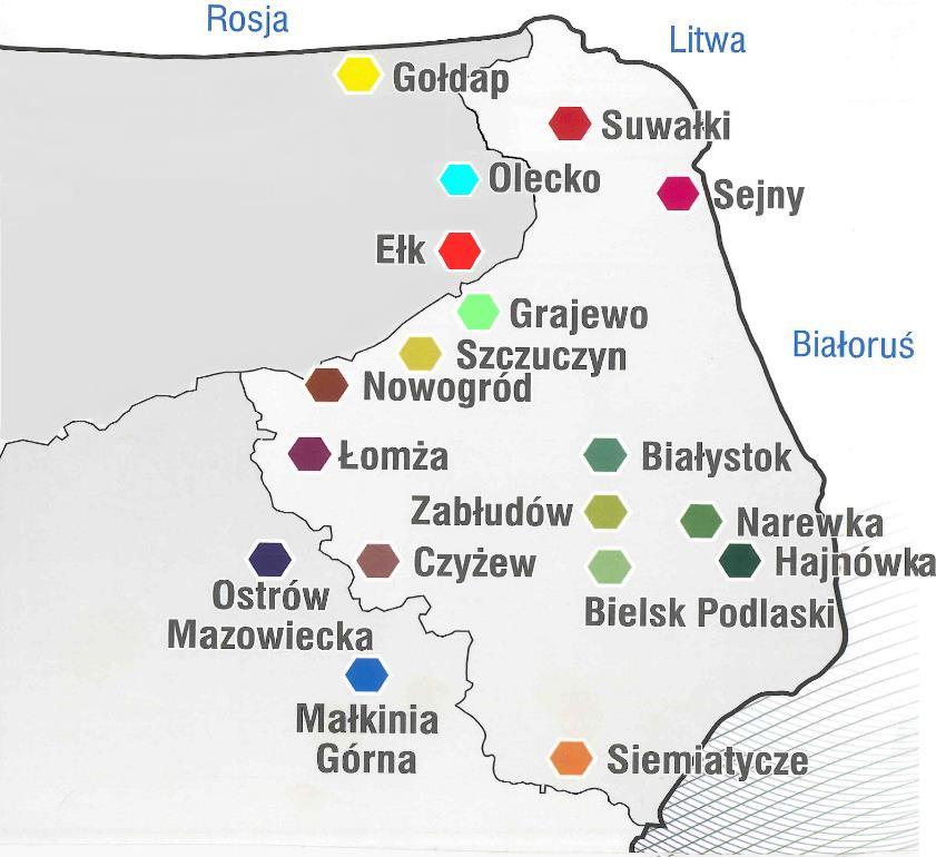 Tereny inwestycyjne Suwalskiej Specjalnej Strefy Ekonomicznej to obszar ponad 635 ha w 18 lokalizacjach - Podstrefach - na terenie województw: podlaskiego, warmińsko-mazurskiego i mazowieckiego.