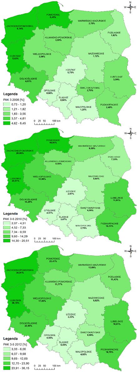 S. Smoroń i in.: Efektywność wprowadzonych dopłat do działań 91 a) b) c) d) e) f) Rys. 1.