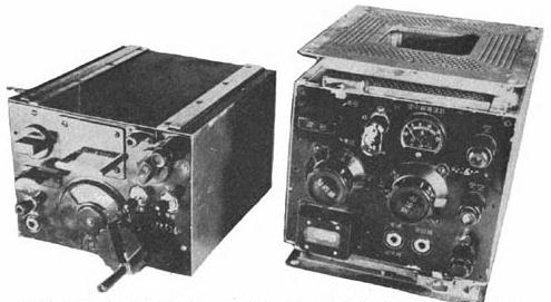 Radiostacja Model 99 Mk.3 (z lewej odbiornik, z prawej nadajnik) Na koniec chcę przedstawić przykład tłumaczenia na język angielski tekstu z tabliczek znamionowych japońskiego sprzętu łączności.
