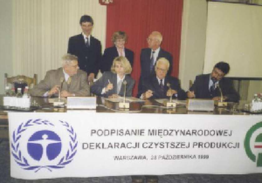 Międzynarodowej Deklaracji CP UNEP przez Ministra Środowiska, Zasobów Naturalnych i