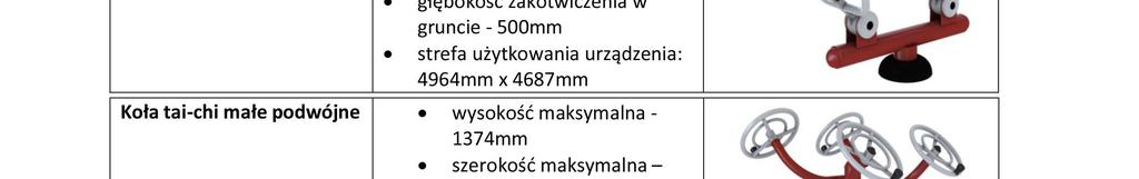 Istniejące urządzenia rekreacyjne należy zdemontować.