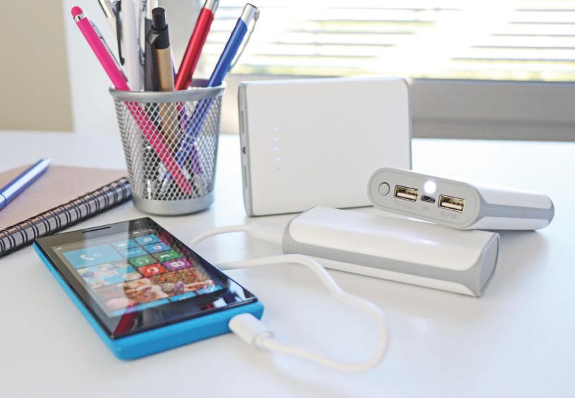 Power bank, wyjście 5/1A, wejście 5/1A, 4