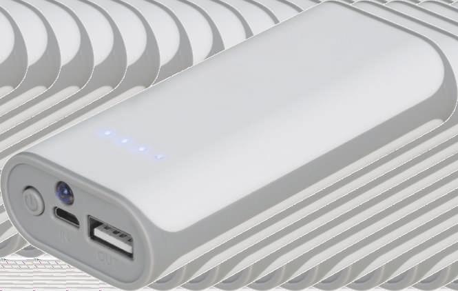 lampka LED Power bank, output 5/1A, input