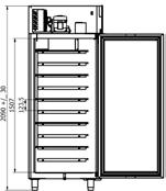 SZAFA PRO ICE Dotykowy panel sterowania Rejestrator temperatury HACCP Wersja statyczna Korpus zewnętrzny ze