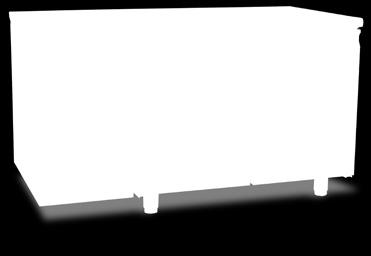 R-404a/R-452a (n/d SCH) Szklane drzwi Blat granitowy z barierami Blat z granitu Tylny rant Półki ze stali nierdzewnej Prowadnice półek Moduł 2 szuflad chłodniczych Moduł 3 szuflad chłodniczych POW.