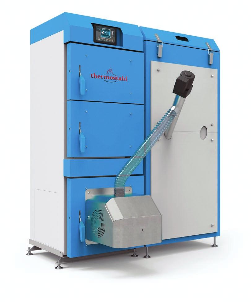 Kocioł z automatycznym palinikiem pelletowym EKOPLEX PLUS 12 kw - 60 kw PN-EN 303-5:2012 Rozp.