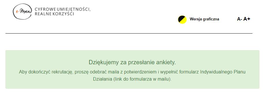 Ważne: Należy zwrócić uwagę, aby osoby wypełniające ankietę zaznaczyły wszystkie wymagane zgody i oświadczenia widoczne na zrzucie ekranu poniżej.