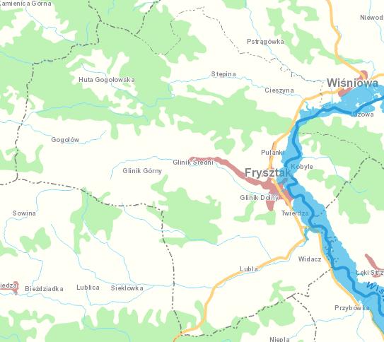 Mapa 11 Obszar zagrożenia powodziowego na terenie