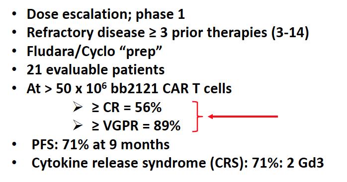 Badanie CRB-401 faza 1, wyniki * High tumor