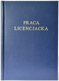 w kolorze złotym: Praca Dyplomowa, Praca Magisterska, Praca Licencjacka.