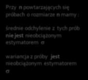 waracja z próby jet eobcążoym etymatorem przykład: pomar SBP pomar cśea kurczowego arteroodą przyrząd wykorzytujący