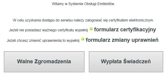 1. Logowanie użytkownika do systemu W celu zalogowania się do systemu, należy na stronie http://www.kdpw.pl, wybrać w zakładce Emitenci System Obsługi Emitentów.