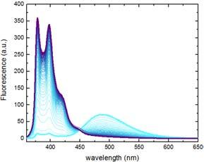 Zastosowania ekscymerowych sond nukleotydowych ATP-Py 2 + SVPD m 7 GTP-PEP 2 + hdcps d) e) (2) (1) (1) Fluorescence [A.U.
