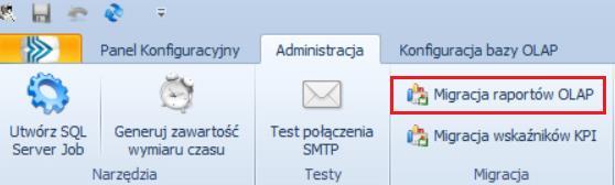 10. Migracja Alokacji kosztów Podczas pierwszej transformacji na bazie OLAP odtworzone zostaną miary utworzone w procesie Alokacji kosztów.