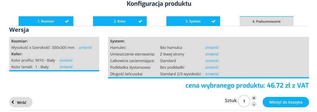 Następnie dodaj ilość sztuk do koszyka i wyślij zamówienie.