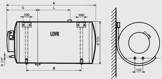 Latem ogrzewanie realizowane jest pr¹dem elektrycznym, w okresie grzewczym - za pomoc¹ ciep³ej wody z uk³adu c.o. Ogrzewacz produkowany jest w wykonaniu prawo i lewo pod³¹czeniowym do uk³adu c.o. P - pod³¹czenie instalacji c.