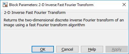 2-D Inverse Fast 2-D Inverse Fast Rysunek 2: Blok 2-D Inverse Fast Z uwagi na fakt, że widmo obrazu jest reprezentowane przez wartości zespolone to jego wyświetlenie nie jest możliwe w standardowej