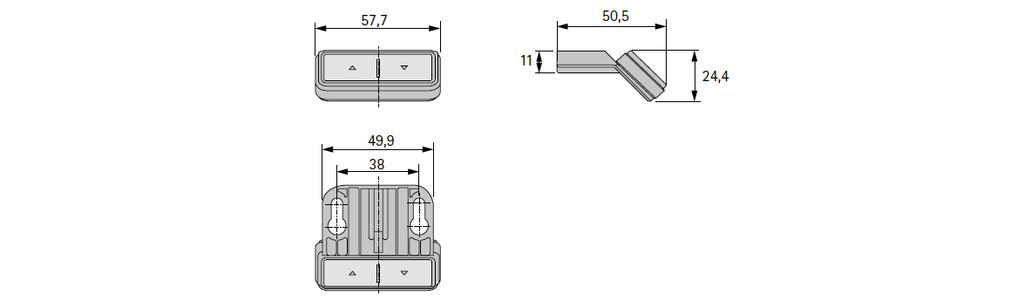 Komponenty elektroniczne Przełącznik Basic Przyciski "Do góry" i "Na dół Montaż pod