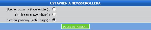 Na zakończenie klikamy Zapisz kolejność. Kasowanie news ów Wybieramy PokaŜ teksty, a następnie z menu rozwijalnego wybieramy serwis, którego news y chcemy poddać edycji.