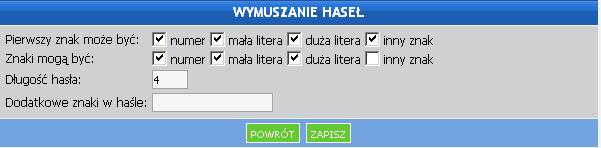 4. Konfiguracja Opcja Konfiguracja pozwala na ustawienia zaawansowane modułu.