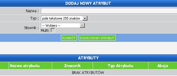 Atrybuty umoŝliwiają sortowanie i wyszukiwanie tekstów na stronie WWW.