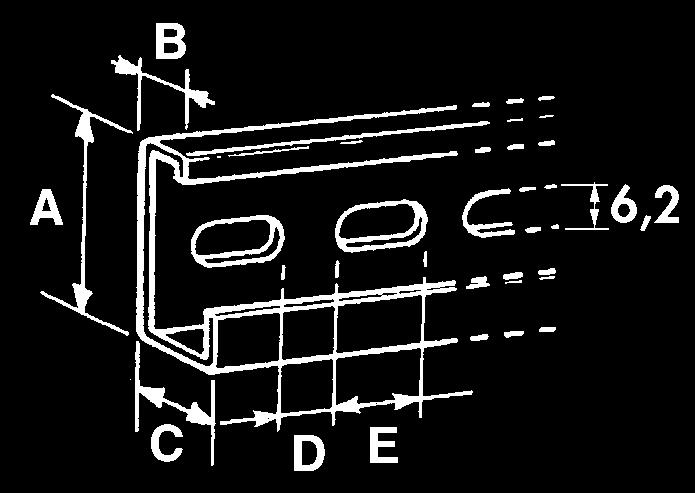 35 1 1 3 10 4,5 PDR PROFILE SYMETRYCZNE PERFOROWANE PDRG PROFILE ASYMETRYCZNE PERFOROWANE PLR