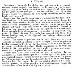 het examenprogramma het belangrijkst. Vanuit de maatschappij gezien is het echter minstens zo belangrijk dát er geselecteerd wordt en doet de precieze inhoud er niet zoveel toe.