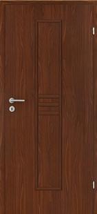 Drzwi z ramiakami z płyty MDF pokryte dwiemapłytami HDF, oklejone folią Greko lub Finish, szyba decormat mleczna 4 mm, krawędź zaokrąglona.