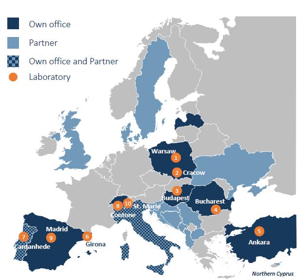 Mając na uwadze zróżnicowany potencjał rozwoju poszczególnych rynków, Grupa dokonała segmentacji działalności na segment Rynki strategiczne (Polska, Turcja, Hiszpania, Portugalia włączona w IV