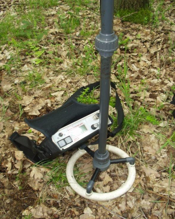 METODY BADAŃ (1) Mierniki magnetometryczne 1. Do pomiarów powierzchniowej podatności magnetycznej użyto miernika wyposażonego w angielski czujnik terenowy MS2D firmy Bartington Instruments.
