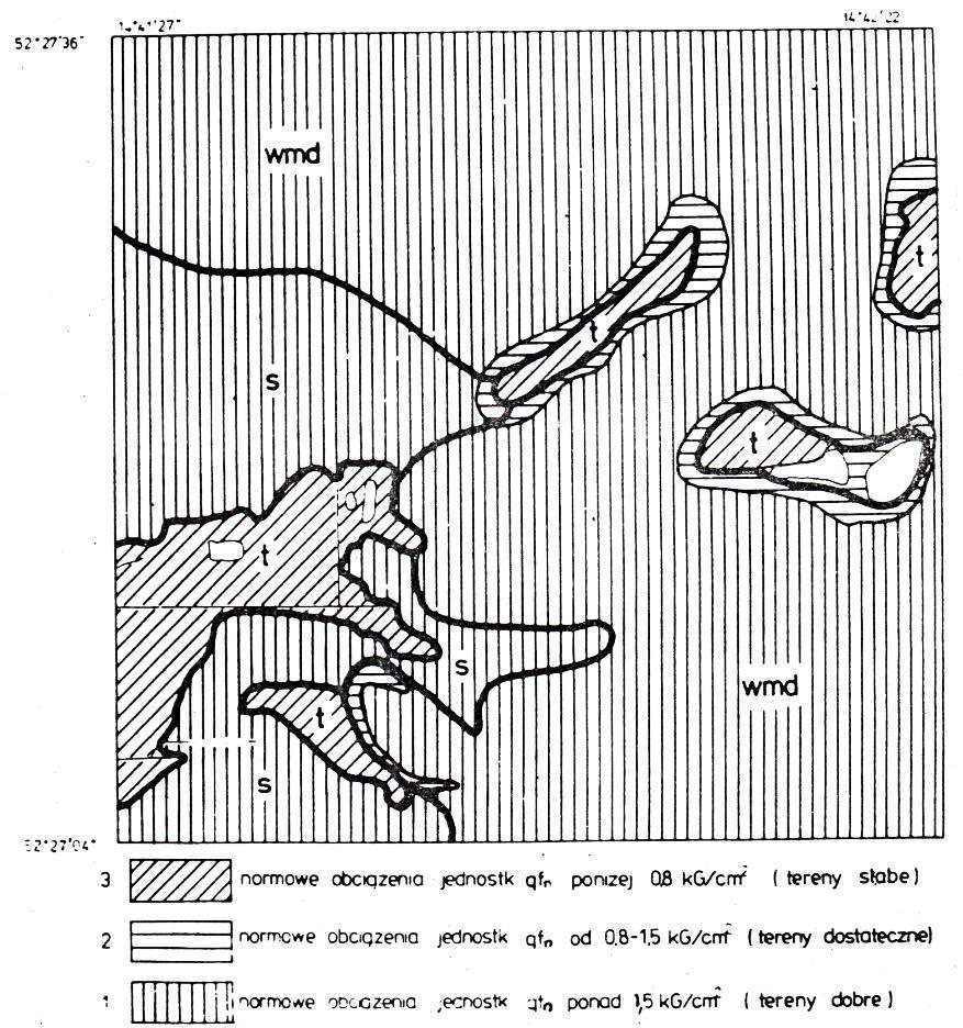 2. Mapa bonitacji gruntów podłoża budowlanego Podstawą do wykonania oceny gruntów podłoża budowlanego jest zakryta mapa geologiczna (litologiczno-stratygraficzna).