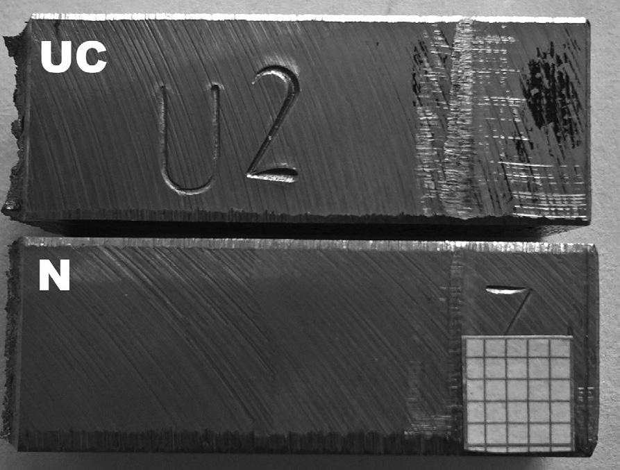 Próbki po badaniu udarnos ci: próbka normalizowana, próbka ulepszona cieplnie Fig. 8. Charpy V-notch samples after test: sample normalizing, sample quenched and tempered Rys. 9.