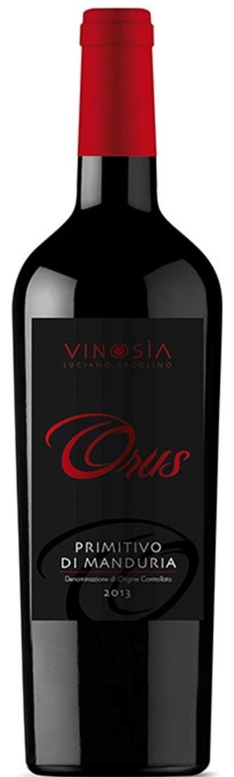 NEGROAMARO ORUS 48,00 zł/brutto 0,75 l, alk.