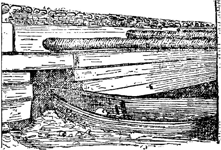 Ryc. 1. Stylizowany rysunek pochówku szczecińskiego z artykułu prasowego z 1899 r. dołączonego do księgi inwentarzowej pod nr.