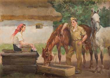 13 JAN RAWICZ XX w. Widok miejski olej/płótno, 25 x 35 cm sygnowany p.d.: 'Jan Rawicz.