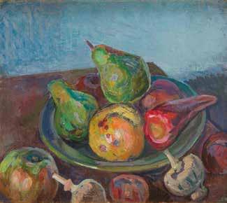 112 JEAN PESKE (1870-1949) Martwa natura z owocami olej/płótno, 23,8 x