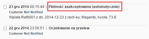 Przypisanie zdefiniowanej przez użytkownika notatki oraz zmiana