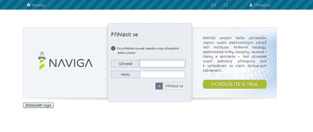 LOGIN / LOGOUT, WYBÓR JĘZYKA Zaloguj się w tym celu użyj swojego loginu i hasła na http://naviga.cz.