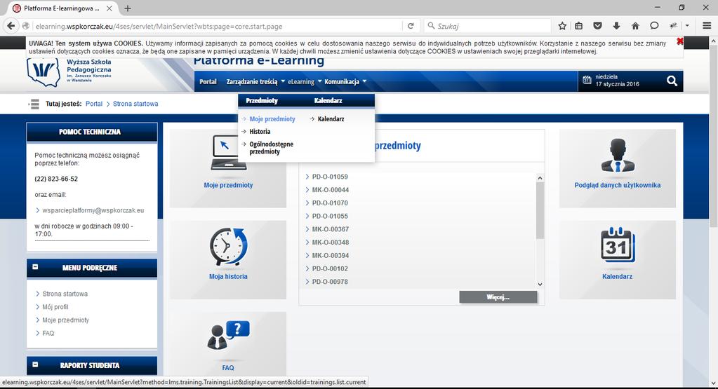 5. Instrukcja wejścia na czat Do wejścia na forum/chat oraz w celu skorzystania z dodatkowych funkcjonalności przypisanych do przedmiotu należy