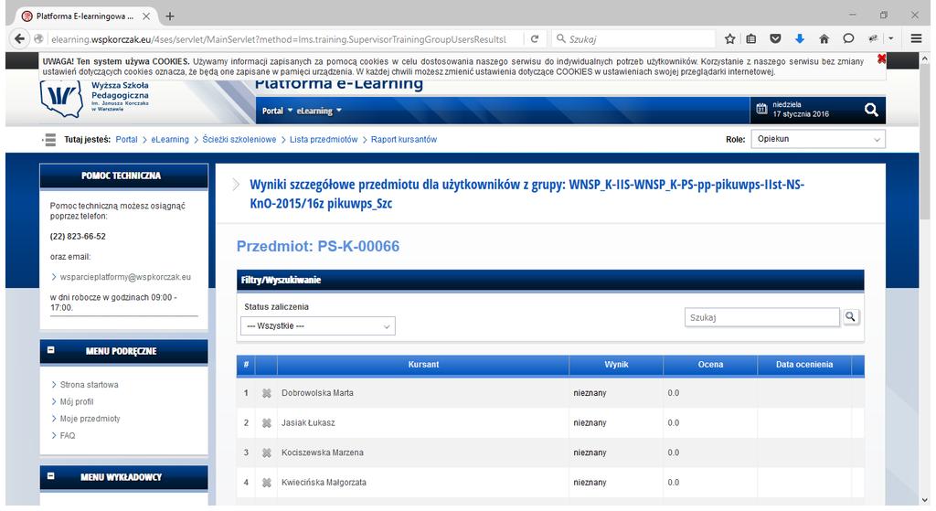 Po kliknięciu przycisku oznaczonego czeroną