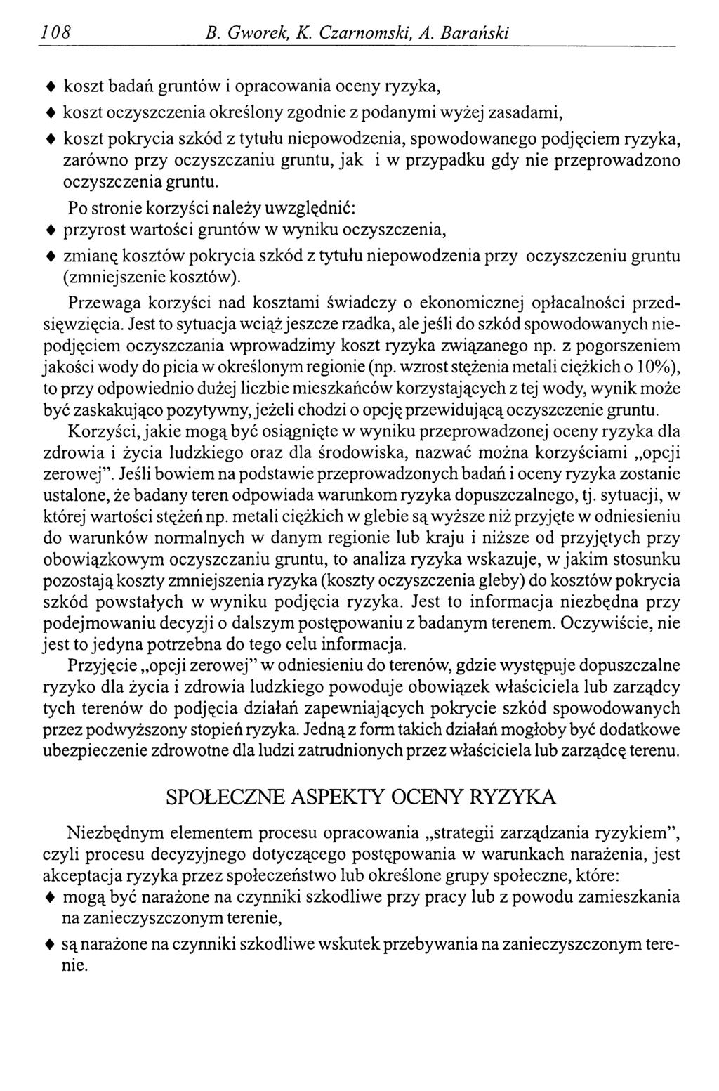 108 В. Gworek, K. Czarnomski, A.
